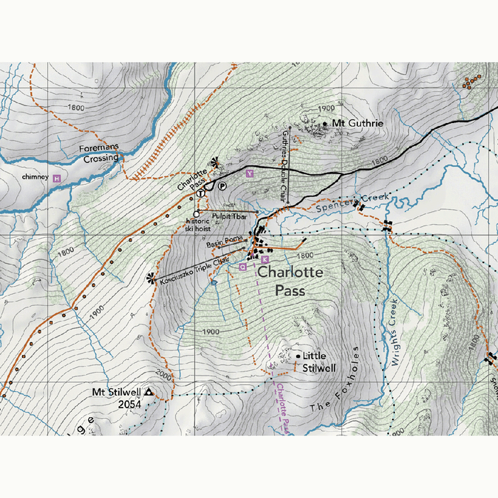 Topograph Snowy Mountains Map - Second Edition