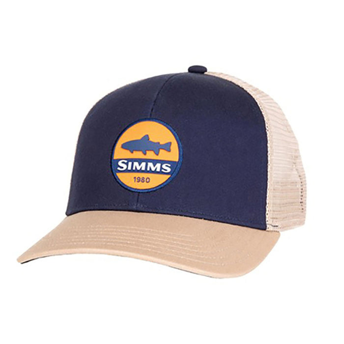 Simms Trout Patch Trucker Hat navy