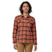 Patagonia Women's Long-Sleeved Organic Cotton Midweight Fjord Flannel Shirt - VIBL Detail 1