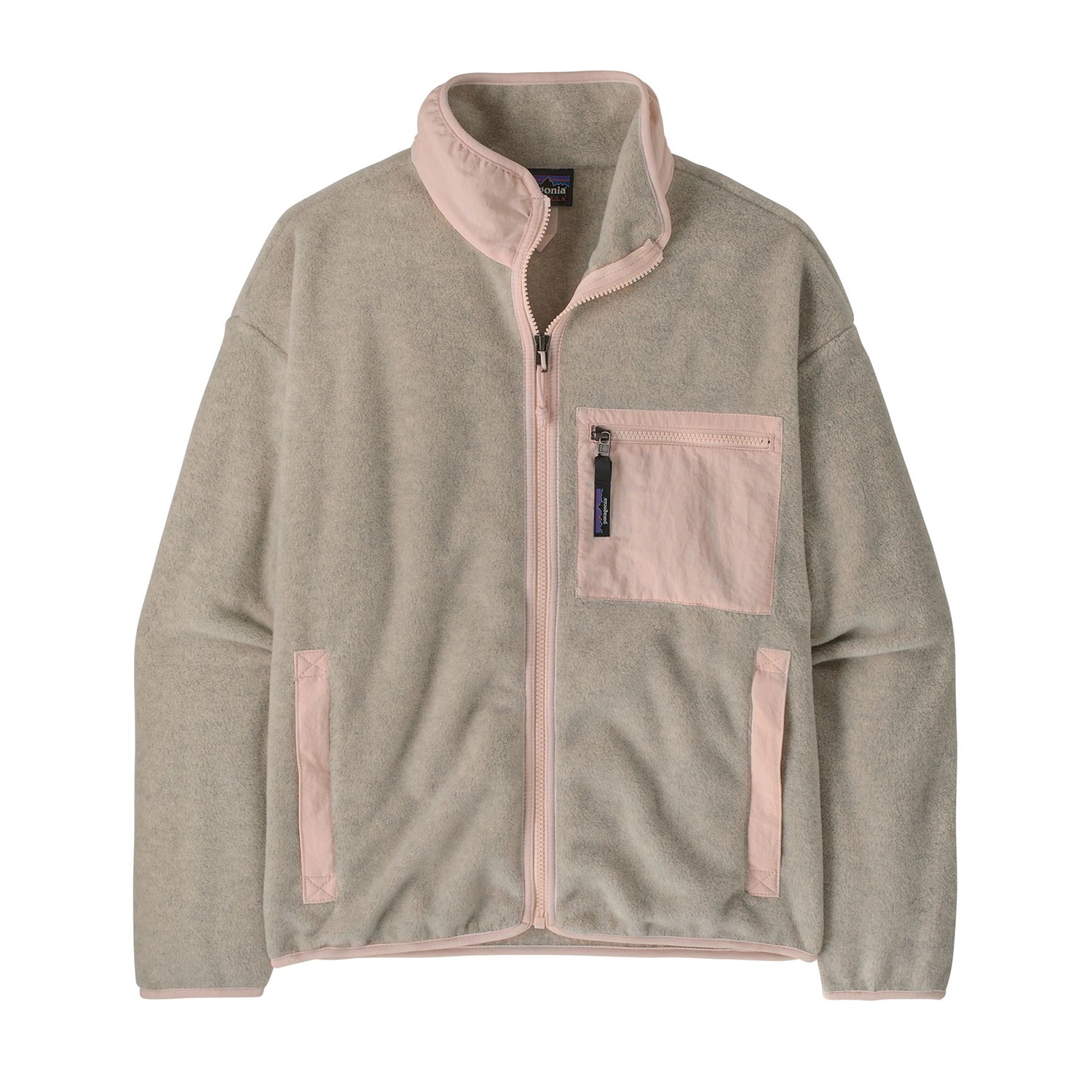 Patagonia Women's Synchilla Jacket - Oatmeal Heather w/Pink Frost