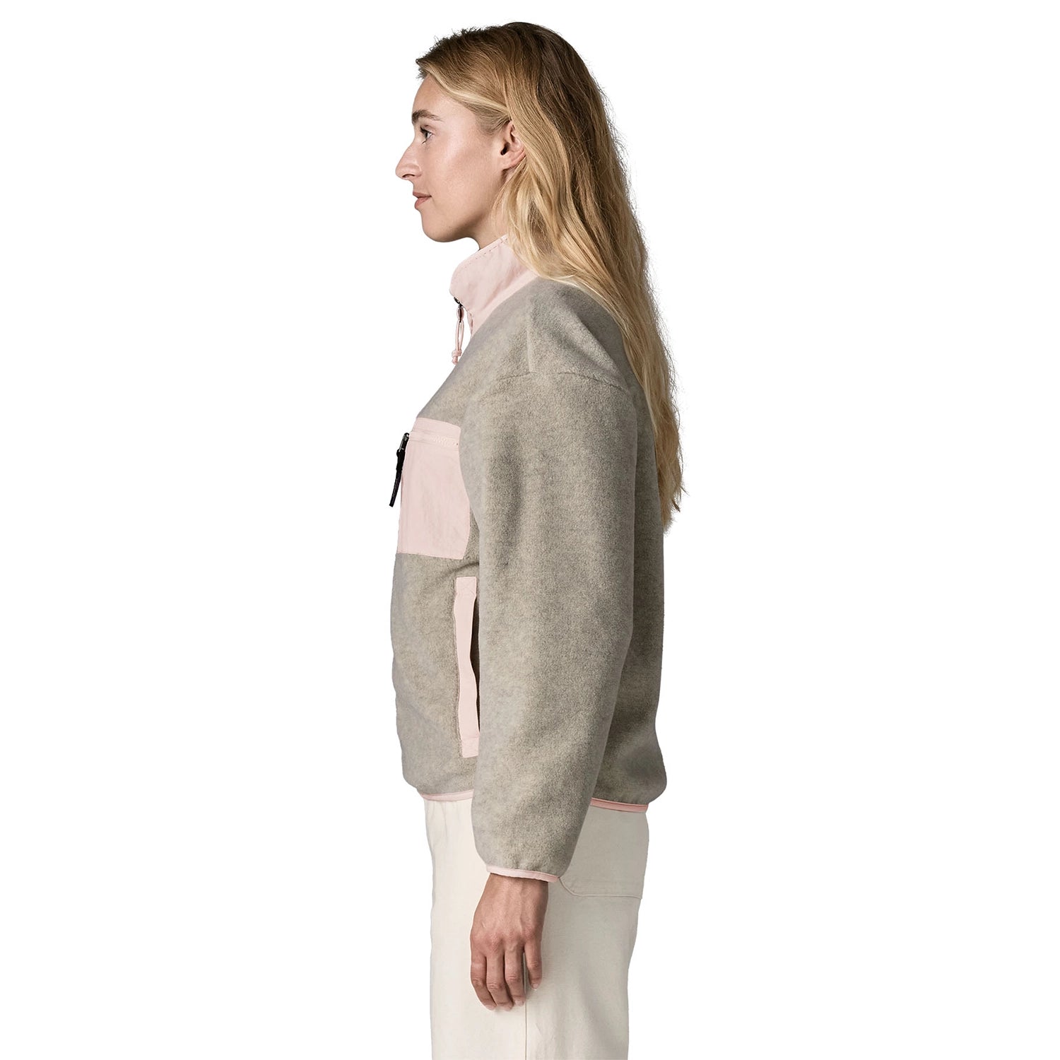 Patagonia Women's Synchilla Jacket - Oatmeal Heather w/Pink Frost — view 4