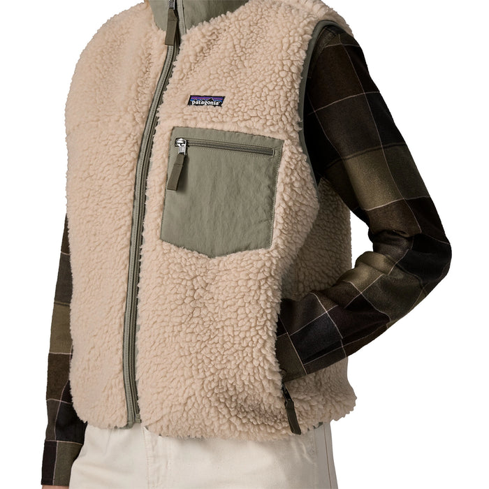 Patagonia Women's Classic Retro-X Vest - Dark Natural w/River Rock Green — view 5