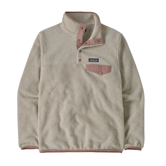 Patagonia Women's Lightweight Synchilla Snap-T Pullover - Oatmeal Heather w/Moonrise Taupe