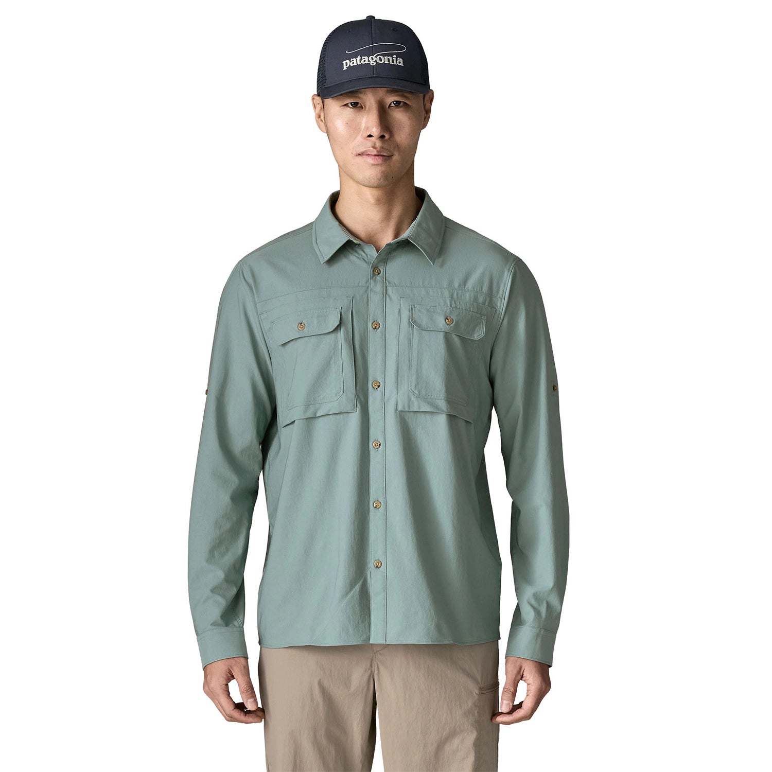 Patagonia Men's Long Sleeve Self-Guided Sun Shirt - Blue Sage — view 2