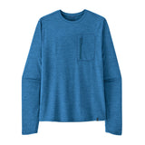 Patagonia Men's Long Sleeve Cap Cool Sun Shirt - Aquatic Blue / Light Aquatic Blue X-Dye
