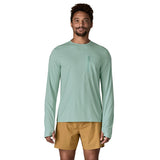 Patagonia Men's Long Sleeve Cap Cool Sun Shirt - Aquatic Blue / Light Aquatic Blue X-Dye — view 2
