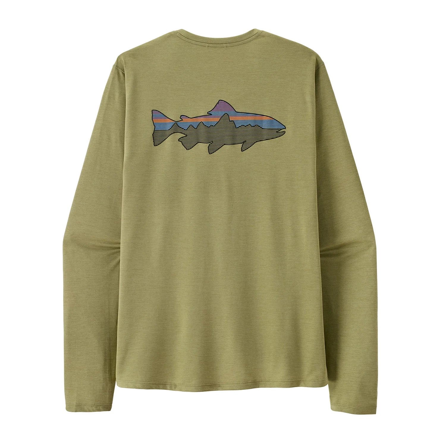 Patagonia Men's Long Sleeve Cap Cool Sun Shirt - Fitz Roy Trout