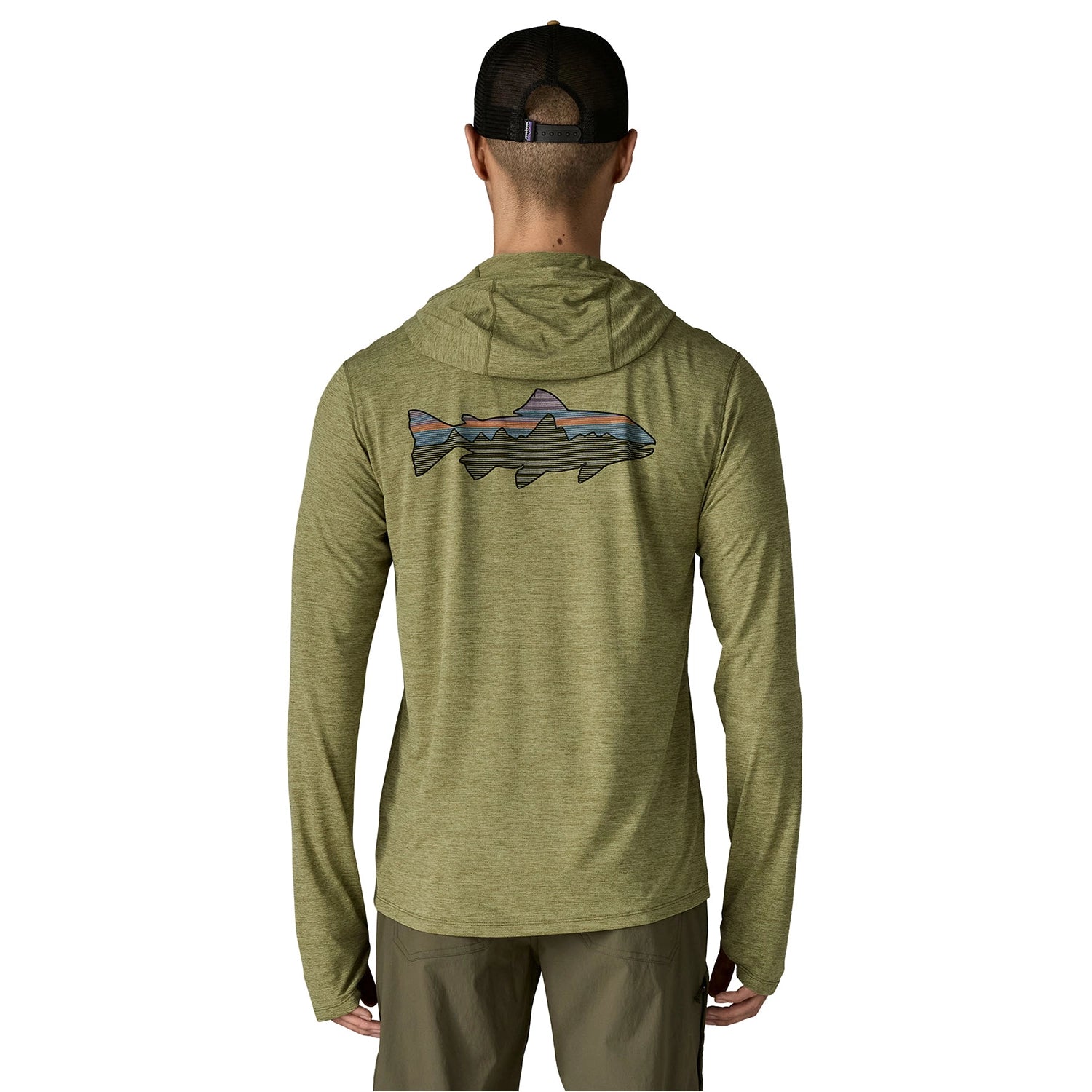 Patagonia Men's Cap Cool Sun Hoody - Fitz Roy Trout — view 6