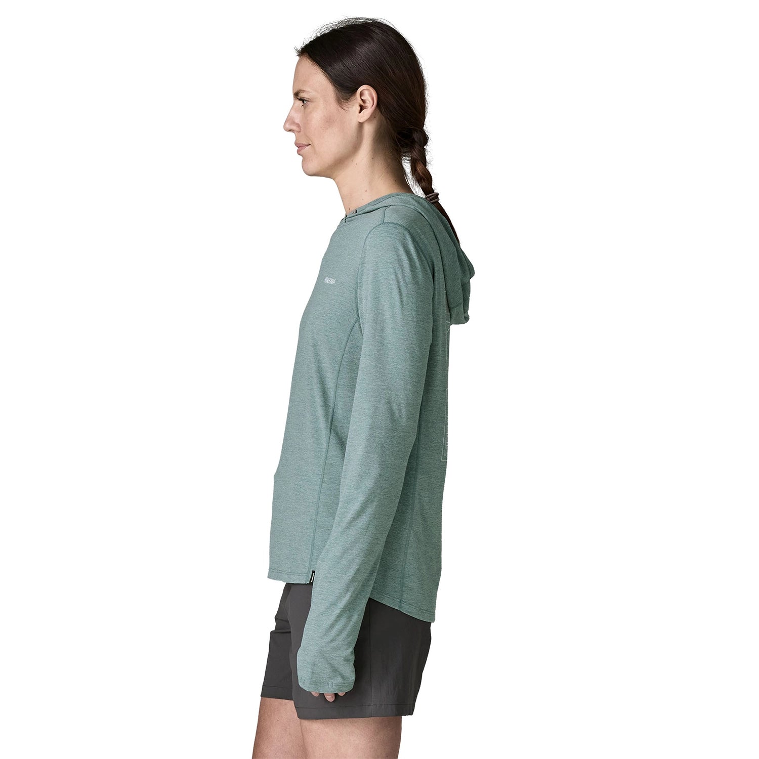 Patagonia Women's Cap Cool Sun Hoody - Peak Visions - Vellum Green / Light Vellum Green X-Dye — view 4