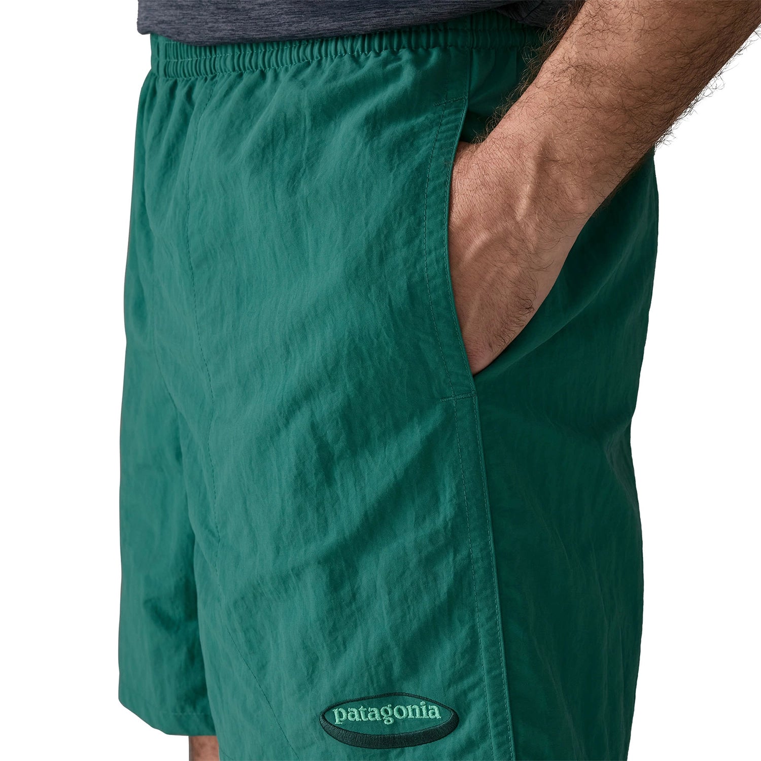 Patagonia Men's Baggies Shorts - 5 in. - '95 Oval Logo: Gem Green — view 5