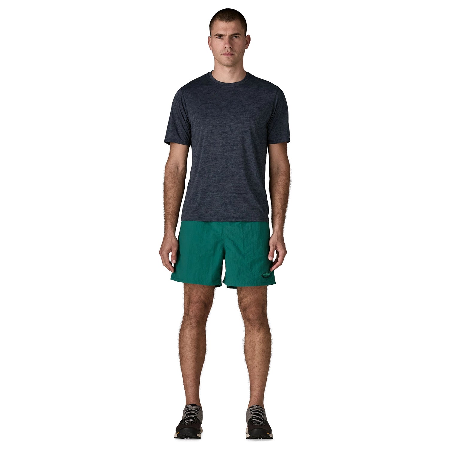 Patagonia Men's Baggies Shorts - 5 in. - '95 Oval Logo: Gem Green — view 7