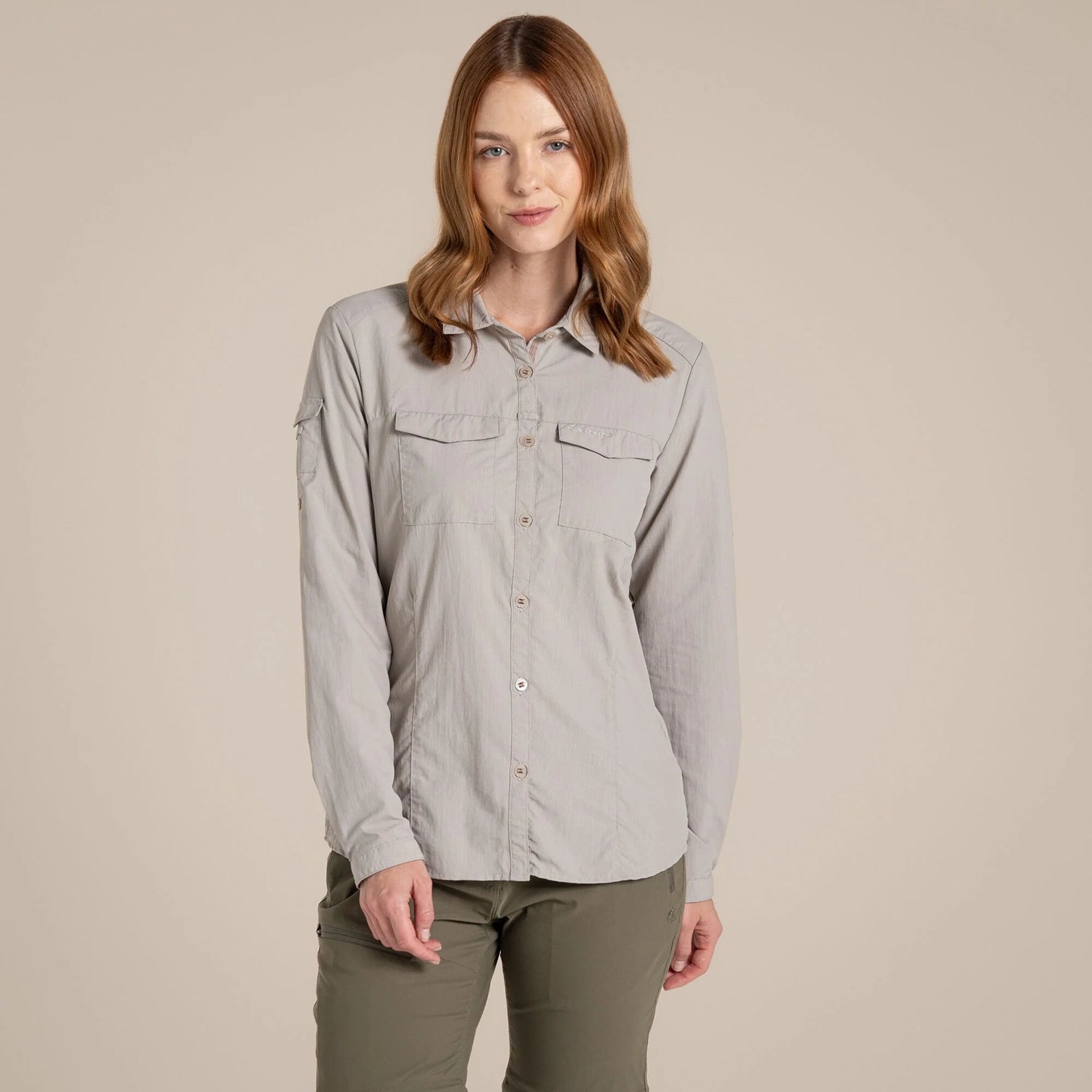 Craghoppers Women's NosiLife Adventure Long Sleeve Shirt III - Soft Mushroom — view 3