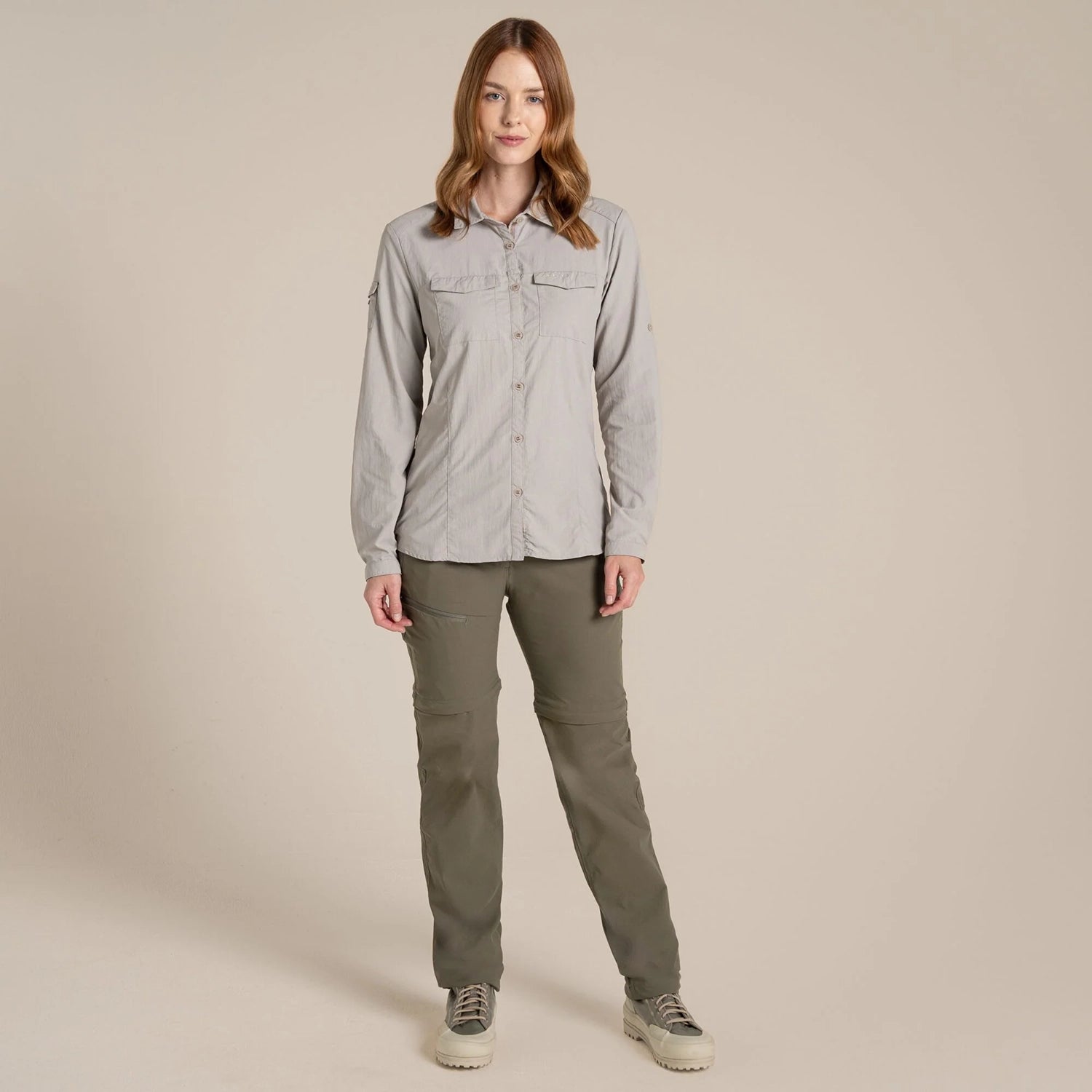 Craghoppers Women's NosiLife Adventure Long Sleeve Shirt III - Soft Mushroom — view 4
