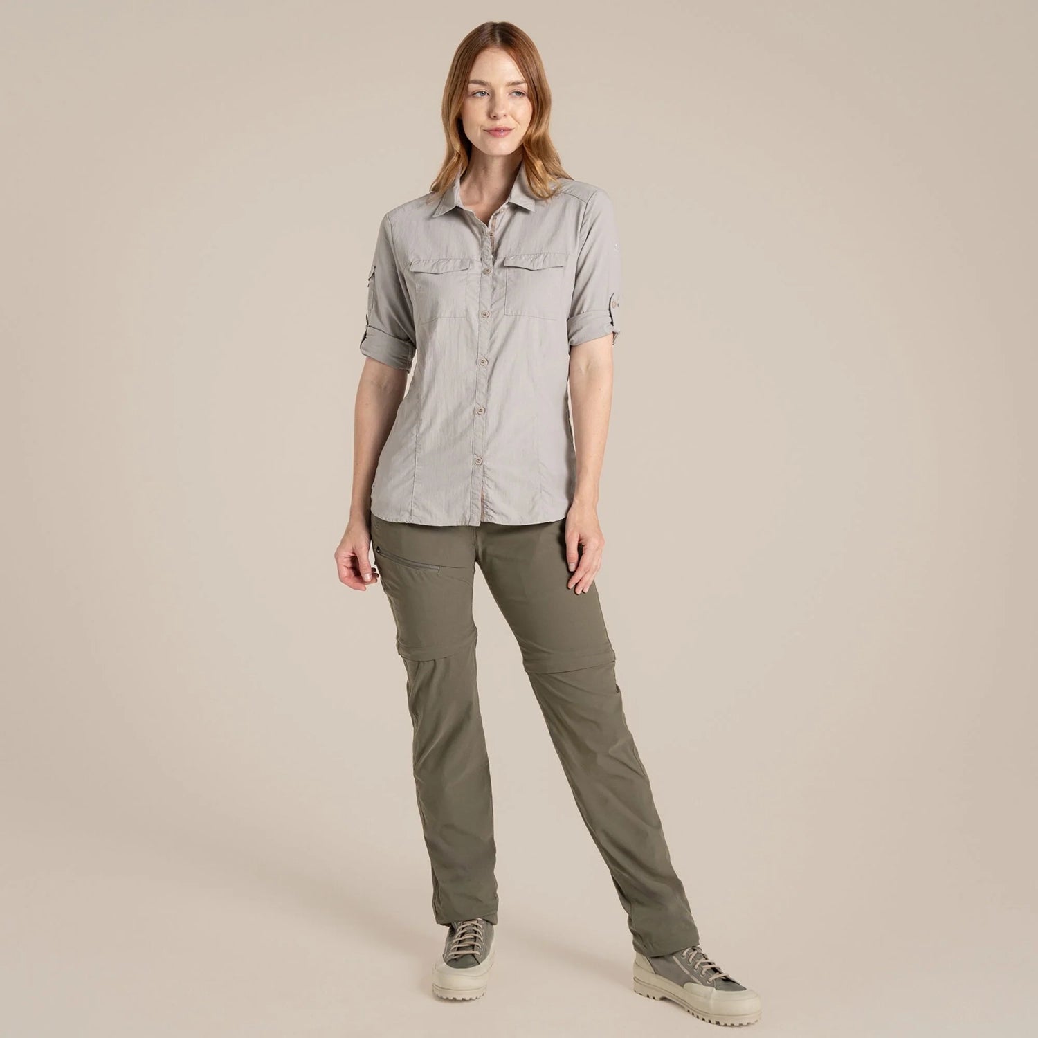Craghoppers Women's NosiLife Adventure Long Sleeve Shirt III - Soft Mushroom — view 5
