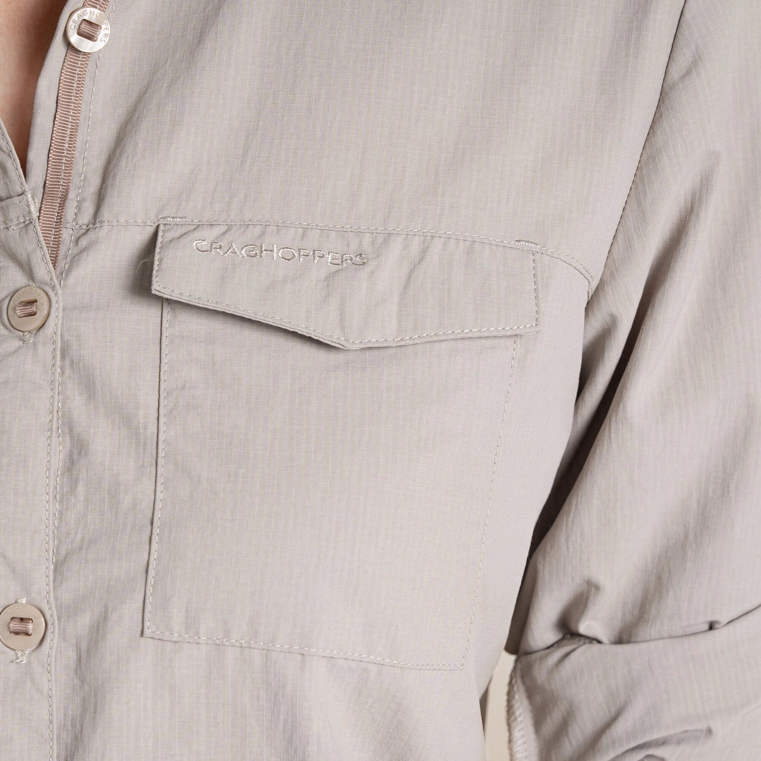 Craghoppers Women's NosiLife Adventure Long Sleeve Shirt III - Soft Mushroom — view 11