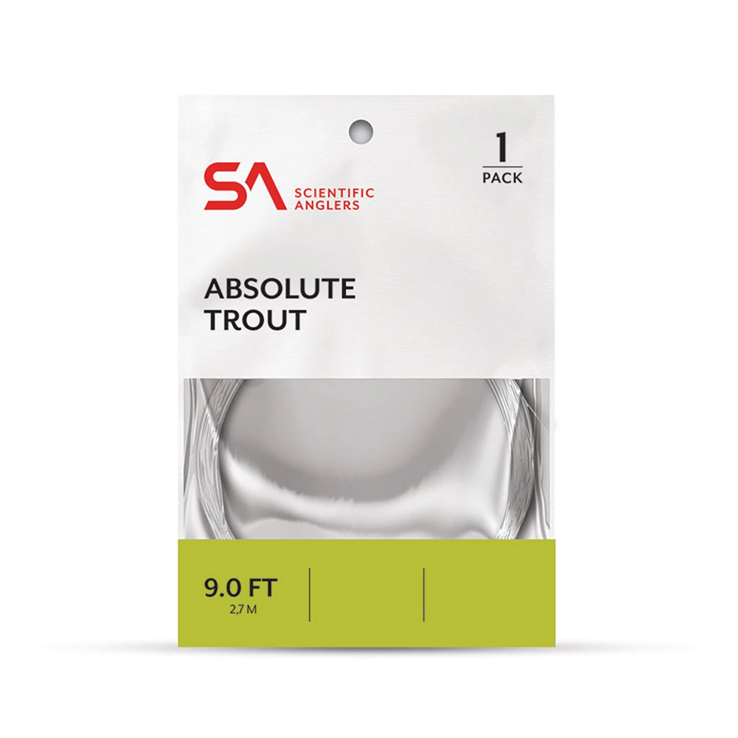 Scientific Anglers Absolute Trout 9' Tapered Leader - Single Pack