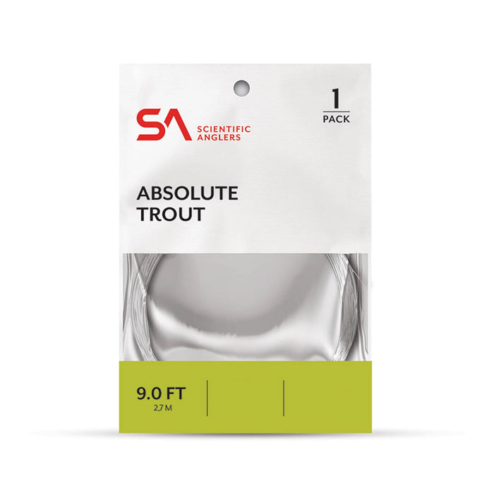 Scientific Anglers Absolute Trout 9' Tapered Leader - Single Pack