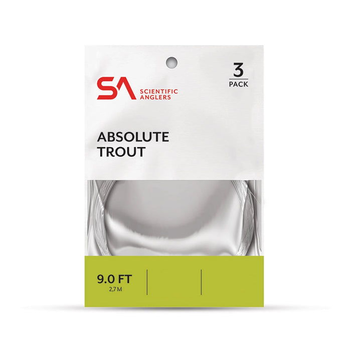 Scientific Anglers Absolute Trout 7.5' Tapered Leader - 3 Pack