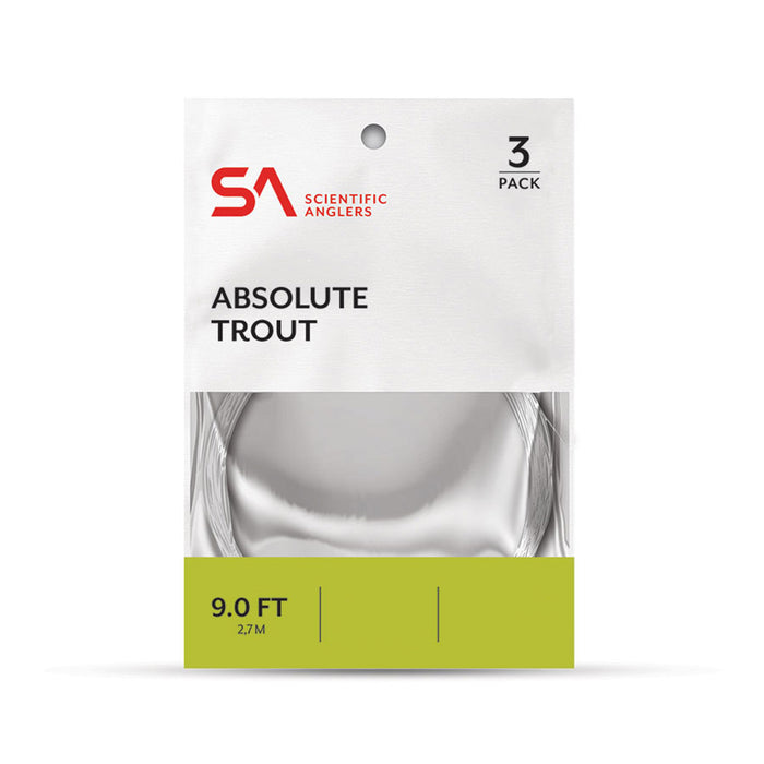 Scientific Anglers Absolute Trout 9' Tapered Leader - 3 Pack
