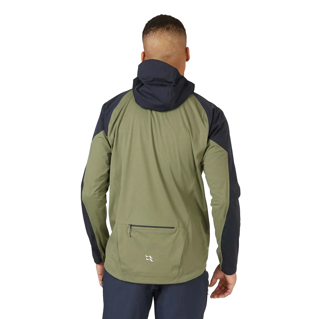 Men's Cinder Kinetic Waterproof Biking Jacket - Light Khaki Beluga Details 2
