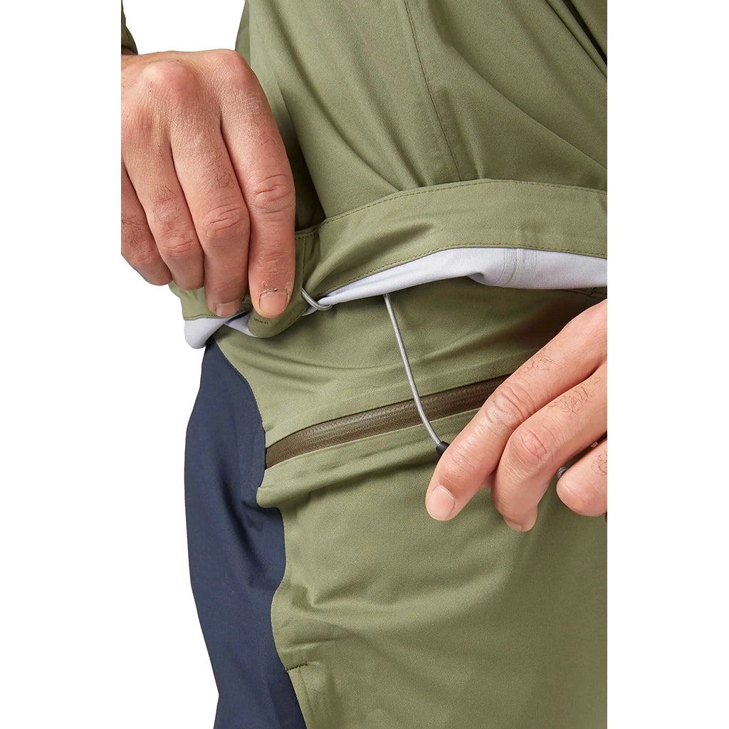 Men's Cinder Kinetic Waterproof Biking Jacket - Light Khaki Beluga Details 6