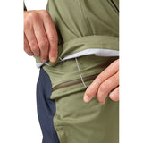 Men's Cinder Kinetic Waterproof Biking Jacket - Light Khaki Beluga Details 6
