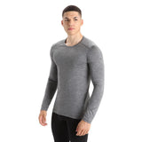 Icebreaker Men's 200 Oasis Long Sleeve Crewe - Gritstone Heather — view 2