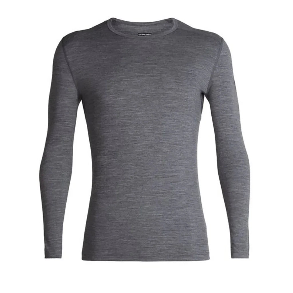 Icebreaker Men's 200 Oasis Long Sleeve Crewe - Gritstone Heather Hero