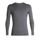 Icebreaker Men's 200 Oasis Long Sleeve Crewe - Gritstone Heather Hero