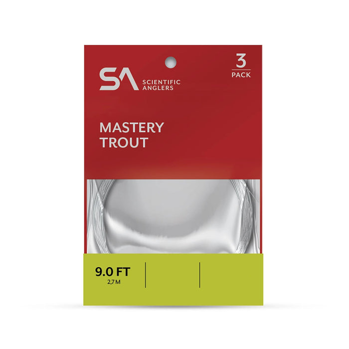 Scientific Anglers Mastery 9ft Trout Leader - 3 Pack