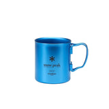 Snow Peak Titanium Double Wall Insulated Mug w/ Folding Handle - 450ml — view 3