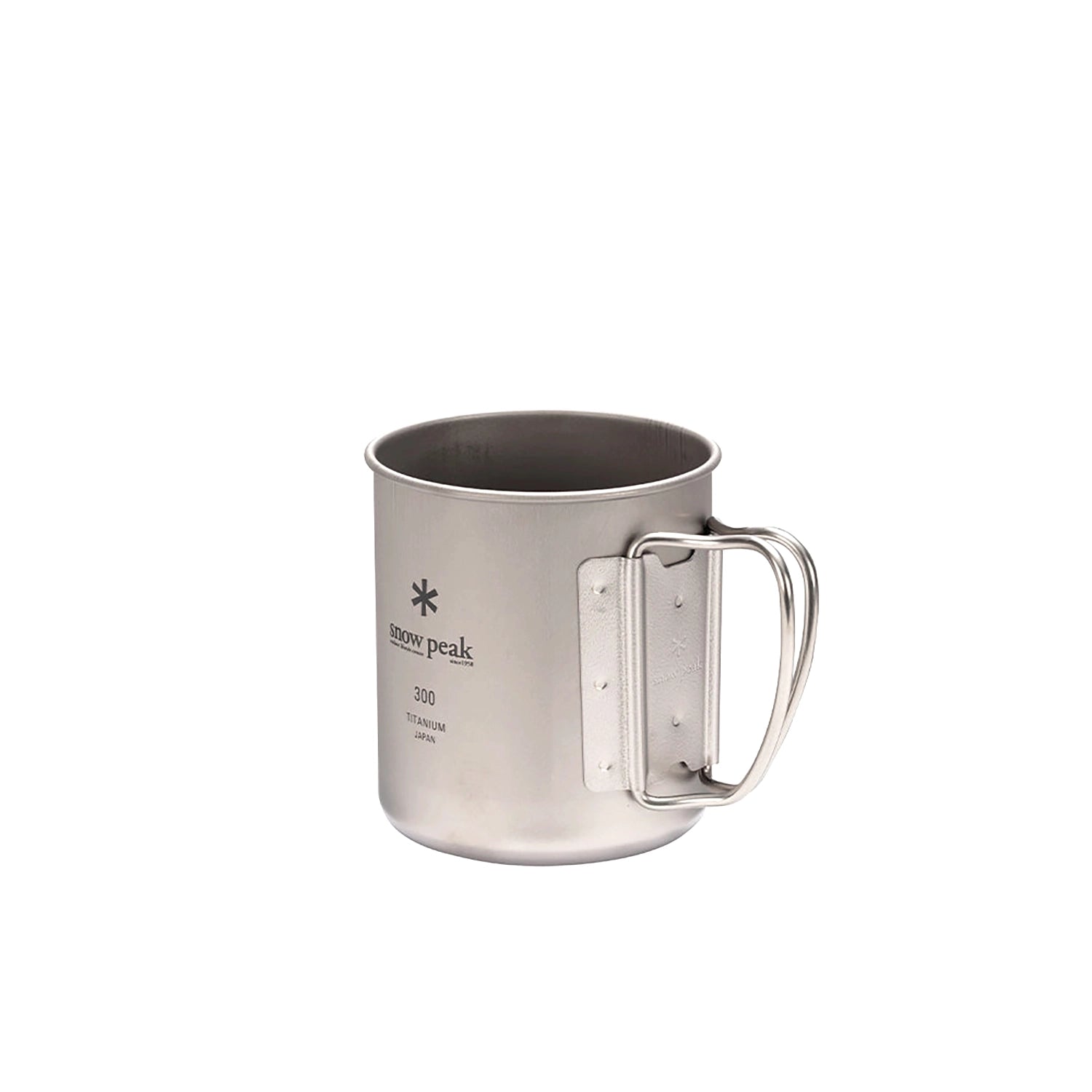 Snow Peak Titanium Single Wall Cup w/ Folding Handle - 300ml