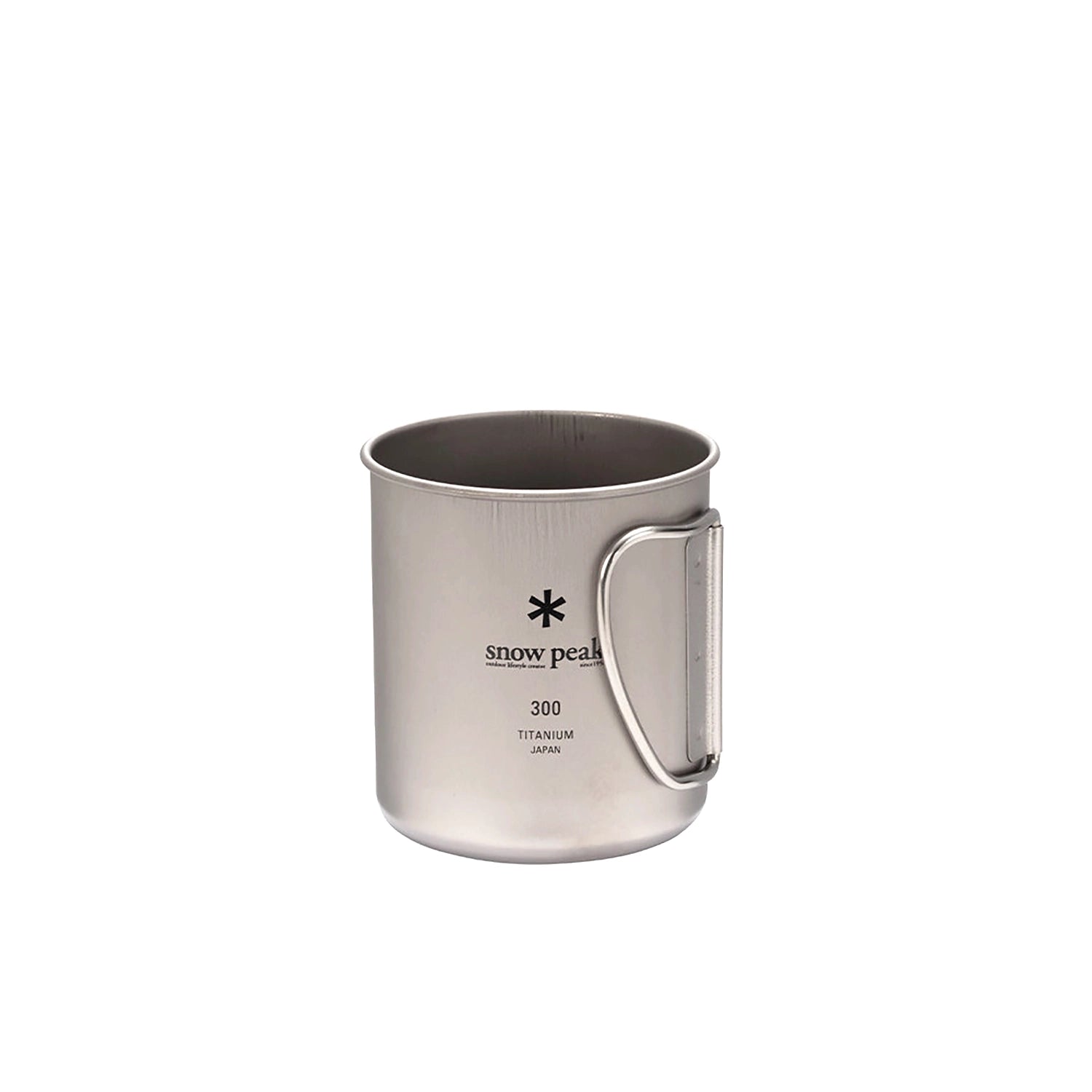 Snow Peak Titanium Single Wall Cup w/ Folding Handle - 300ml
