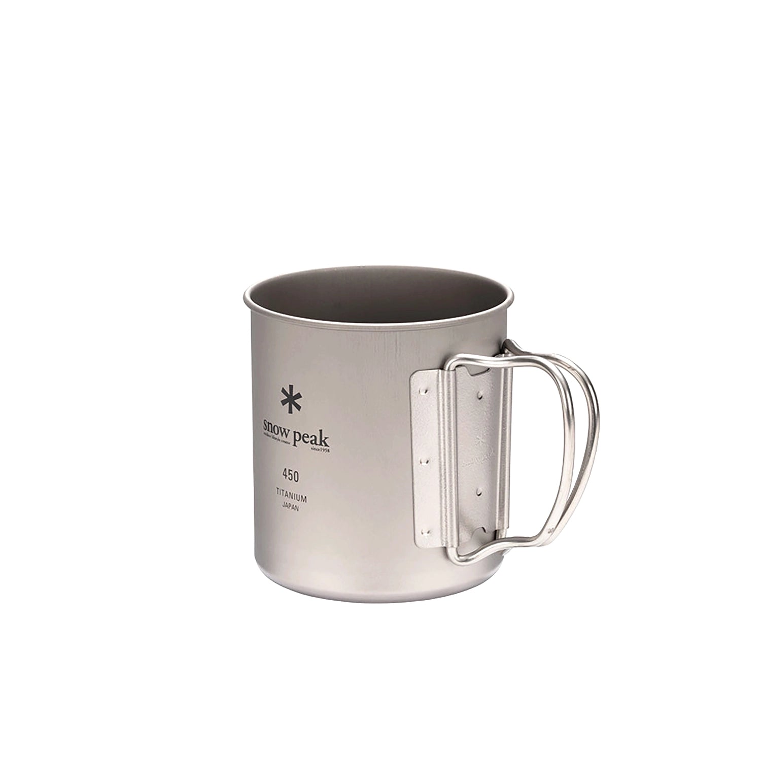 Snow Peak Titanium Single Wall Cup w/ Folding Handle - 450ml — view 5