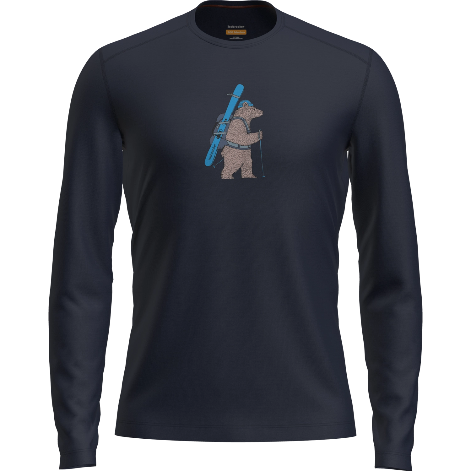Icebreaker Men's Merino 200 Oasis Long Sleeve Crewe - Bear Tour