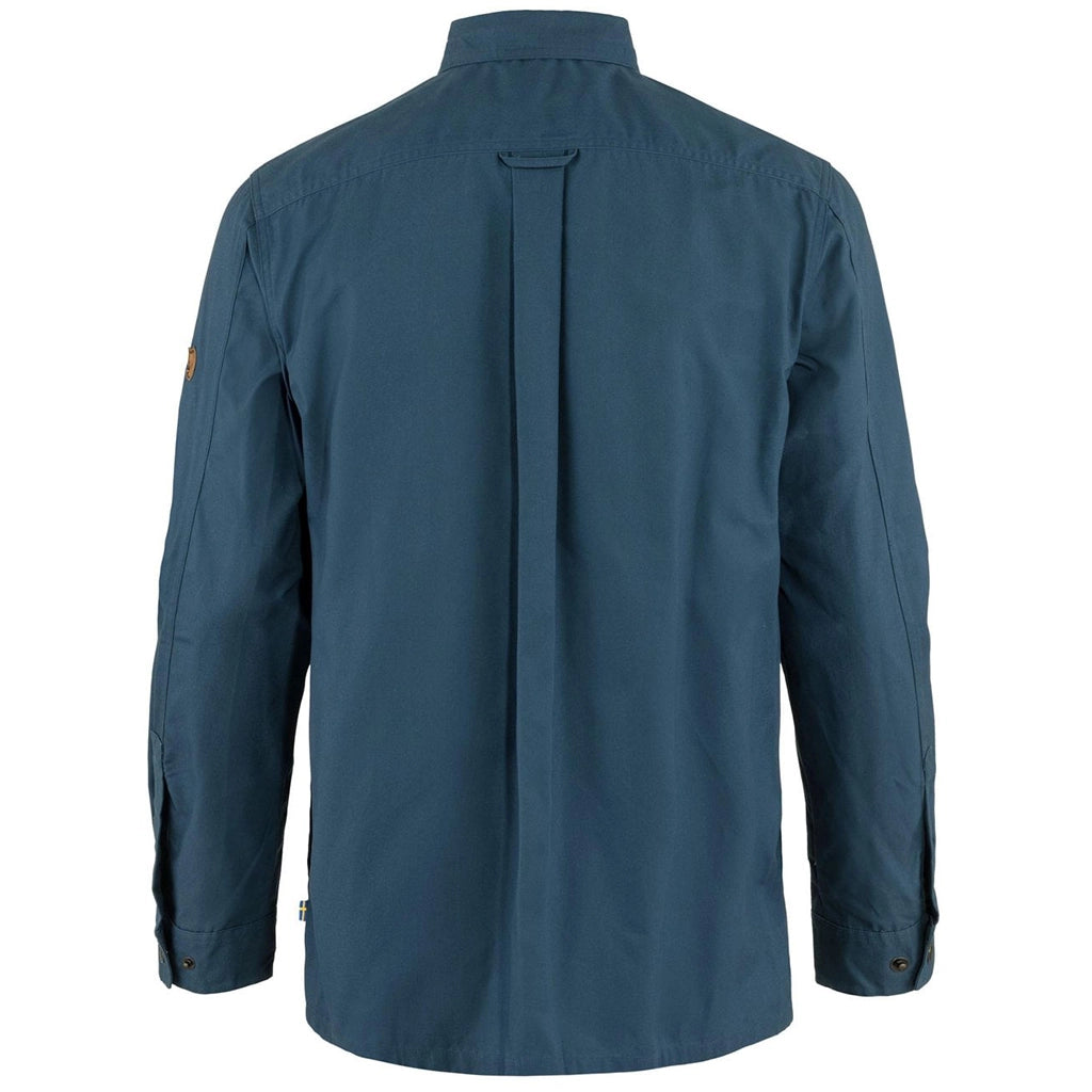 Fjallraven Men's Singi Long Sleeve Overshirt Indego Blue BAck
