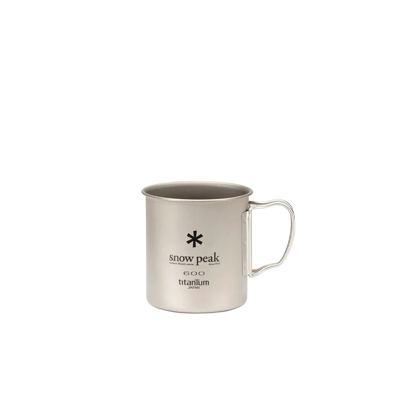 Snow Peak Titanium Single Wall Cup w/ Folding Handle - 600ml