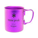 Snow Peak Titanium Double Wall Insulated Mug w/ Folding Handle 450ml - Purple