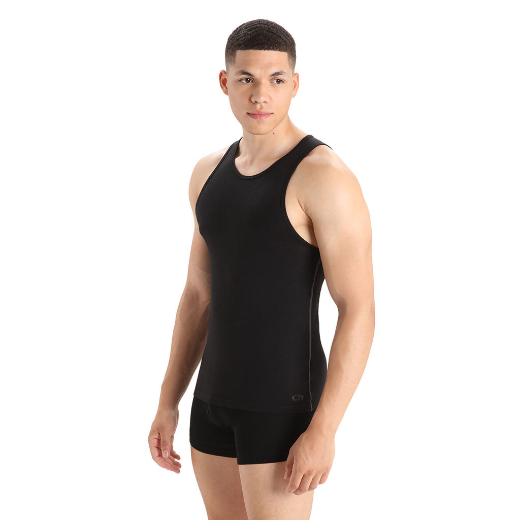 Icebreaker Men's Anatomica Tank black model front