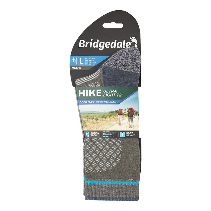 Bridgedale Men's Hike Ultra Light T2 Coolmax Performance Socks