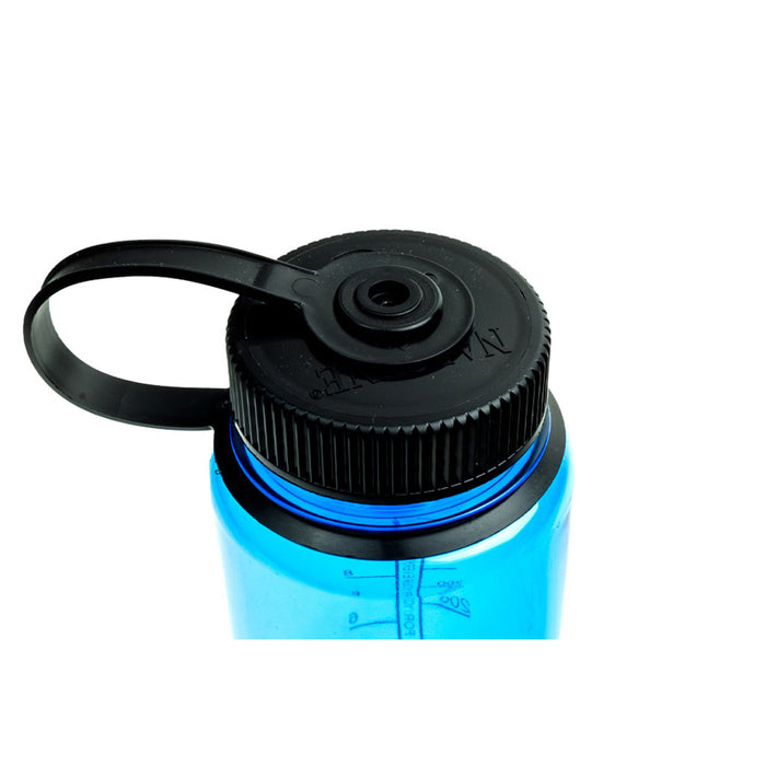 Nalgene Wide Mouth Sustain Water Bottle 500mL Slate Blue Top