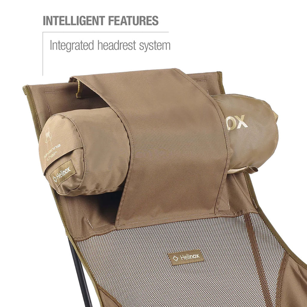 Helinox Savanna Chair coyote tan head rest