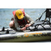Adjusting the folding fishing seat on the NRS Kuda Inflatable Fishing Kayak