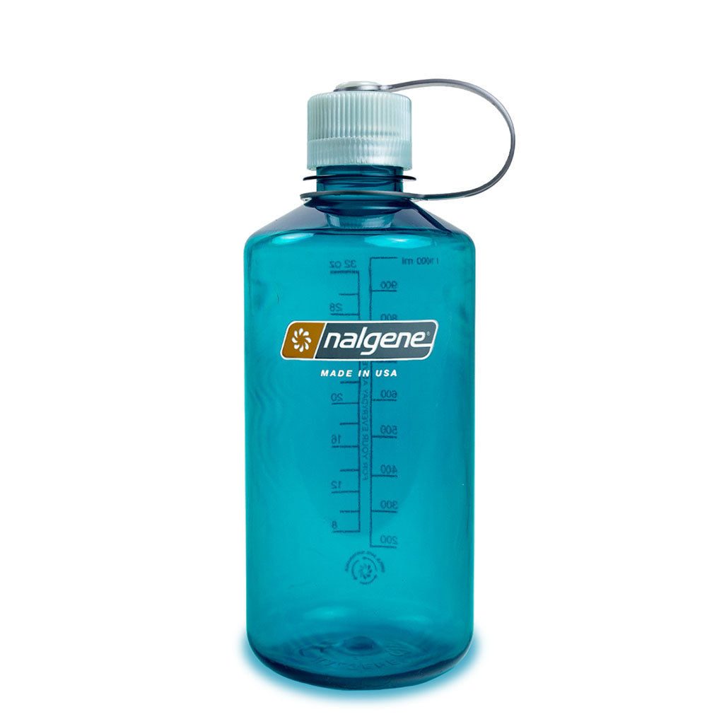 Nalgene Narrow Mouth Sustain Water Bottle 1L trout green hero