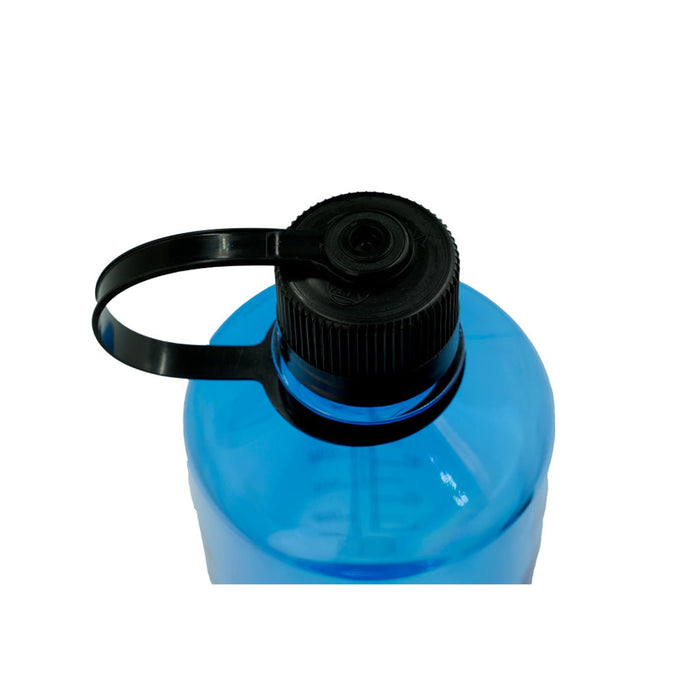Nalgene Narrow Mouth Sustain Water Bottle 1L blue lid