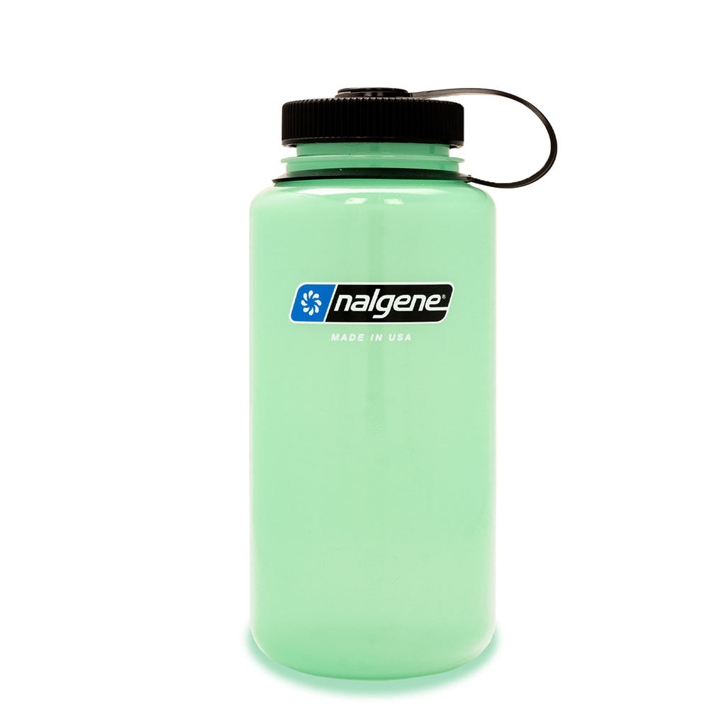 Nalgene Wide Mouth Sustain Bottle 1L glow w/ black hero