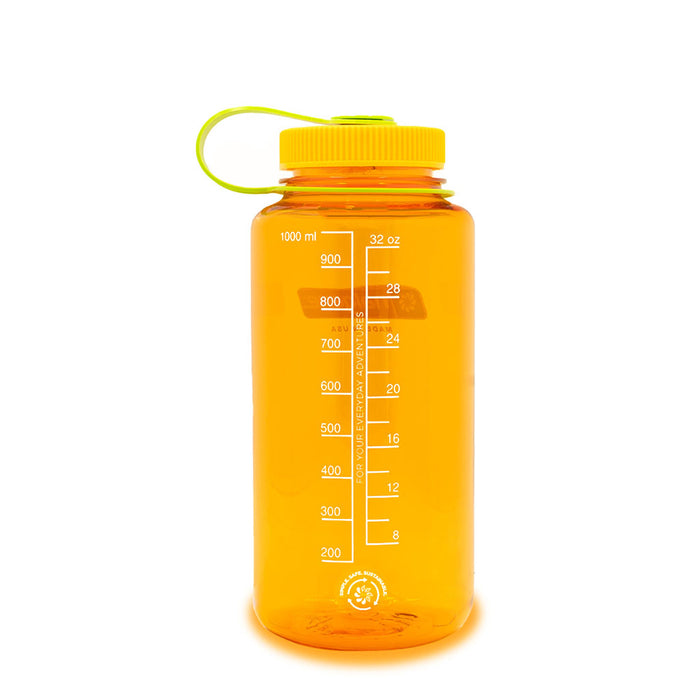 Nalgene Wide Mouth Sustain Water Bottle 1L clementine side