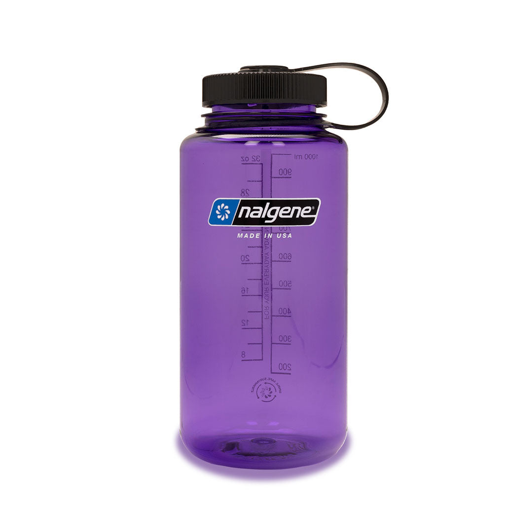 Nalgene Wide Mouth Sustain Bottle 1L purple w/ black hero