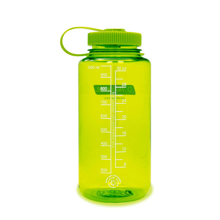 Nalgene Wide Mouth Sustain Water Bottle 1L cerulean spring green side
