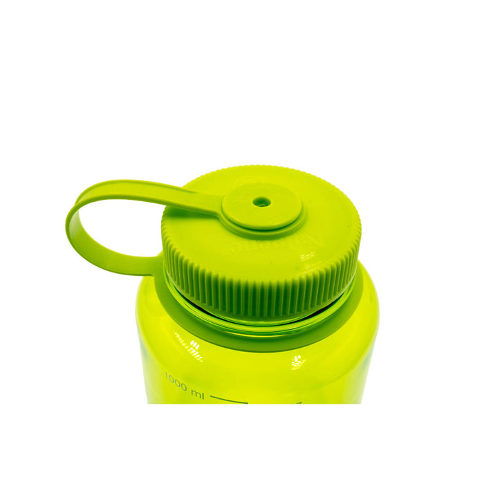 Nalgene Wide Mouth Sustain Water Bottle 1L cerulean spring green lid